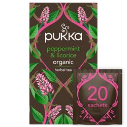 Pukka Herbs Peppermint & Licorice 20 organic herbal tea sachets