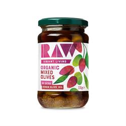 Raw Health Organic Mixed Green & Kalamata Olives 3