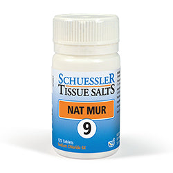 Schuessler No 9 Nat Mur Tissue Salts 125 Tabs