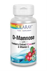 Solaray D-Mannose with Cranactin 1000mg - 60 ct - veg cap