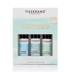 Tisserand The Little Box of De-Stress contains 3 pulse point roller balls